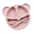 thumbnail image 1 of 3Pcs/Set Wheat Stalk Kids Dinnerware Set - Children Dishes - Food Plate Spoon Fork Set Dishware, Tableware Safe Kids Baby, 1 of 4