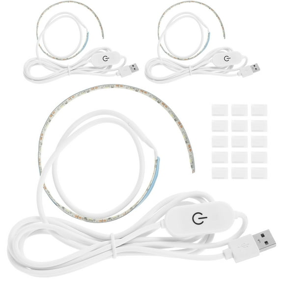 3Pcs Sewing Machine Light Strip With Touch Dimmer Cold White Adhesive LED Sewing Strip Light Waterproof High Brightness Cabinet Light Strip for Sewing Studio Workshop