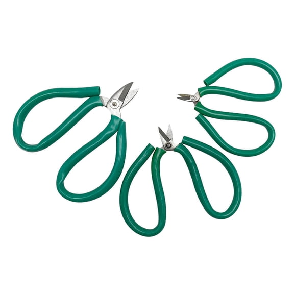 3Pcs Sewing Scissors Green Handle Short Clippers Small Snips Trimming Nipper for-Stitch Embroidery Scissors Craft