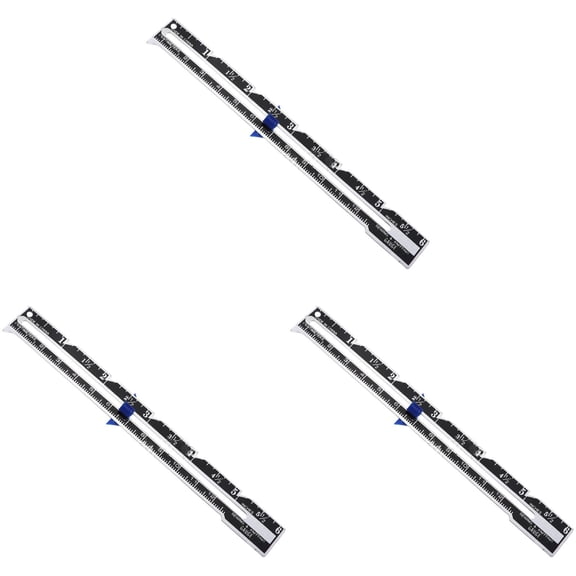 3Pcs Sewing Seam Gauge Ruler - 5.10 Inch Metal & Plastic Hem Guide - Dual-Sided Inch & Cm Measurements for Tailoring,Quilting,Knitting Kilougeis