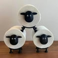 thumbnail image 1 of 3Pcs Sheep Toilet Roll Holde, Tissue Paper Storage Stand, Black Sheep Loo Roll Holder, Toilet Paper Holder Bathroom Set For Bathroom Shelf Housewarming Gift Bathroom Stand Table Counter Decor,3 Pcs, 1 of 6