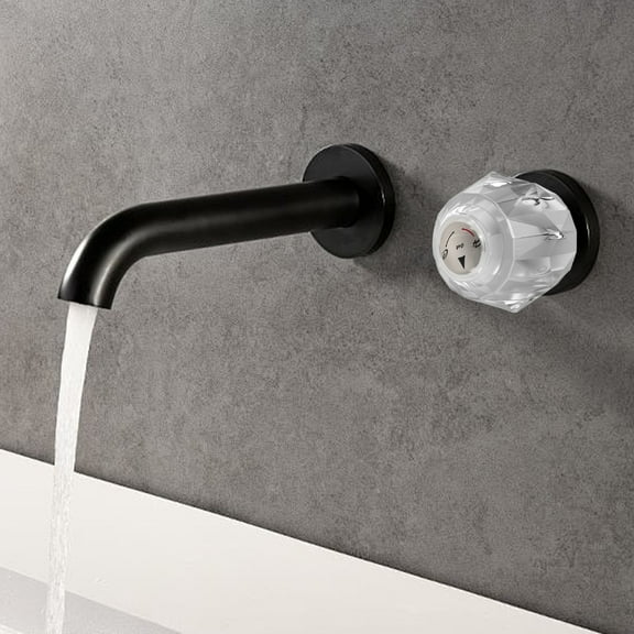 3Pcs Shower Knob Replacement for Faucet RP2391 Clear Acrylic Shower Faucet Handle Replacement with Offset Hole for Bathroom