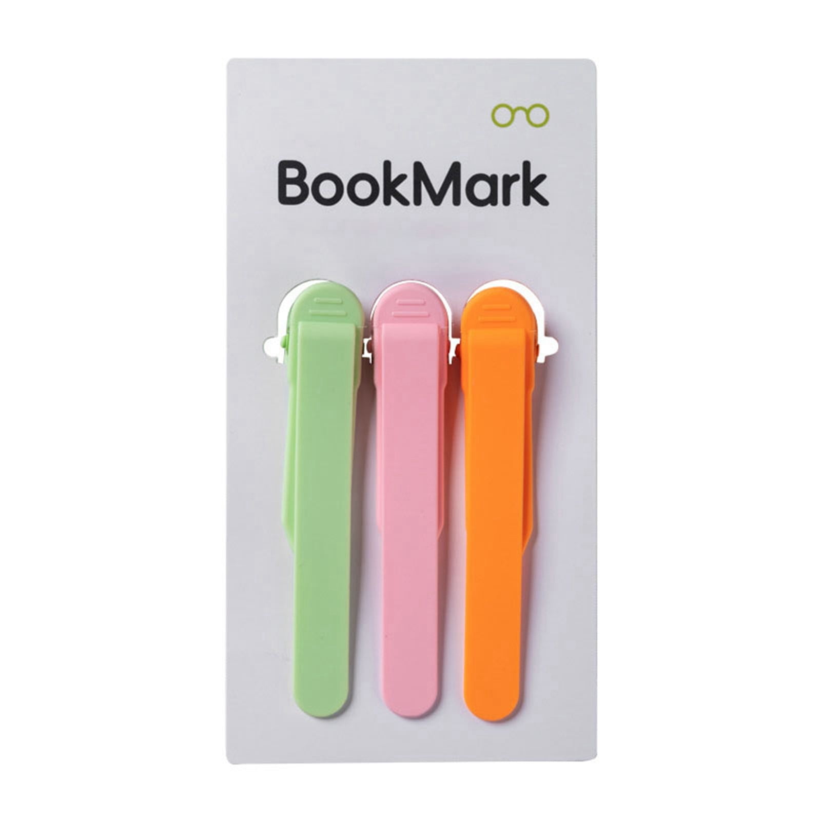 3Pcs Silicone Bookmark Clip Creative Stationery Notebook Page Divider