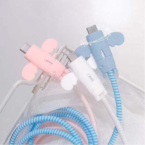 3Pcs Silicone Charger Cable Protector Mobile Phone Charging Cord Saver Non-Slip Universal Data Wire End Protection Wrap Cover