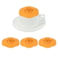 thumbnail image 1 of 3Pcs Silicone Cup Covers, 4.72" Heart Universal Cup Lids Reusable Drinking Hot and Cold Beverages for Mugs Tea Cups Coffee Cup, Orange, 1 of 7