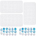 thumbnail image 1 of 3Pcs Silicone Faceted Gemstone Molds Cabochon Jewelry Casting Molds White Resin Earring Casting Mold for Necklaces Earrings Jewelry Making Crafting Projects, 1 of 5