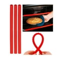 thumbnail image 1 of 3Pcs Silicone Oven Rack Shields - 14" Long Heat Resistant Oven Rack Protectors - Prevents Hand and Arm Burns from Oven Grills - Lab-Tested Food Grade Silicone Oven Rack Protective Cover - Red, 1 of 5