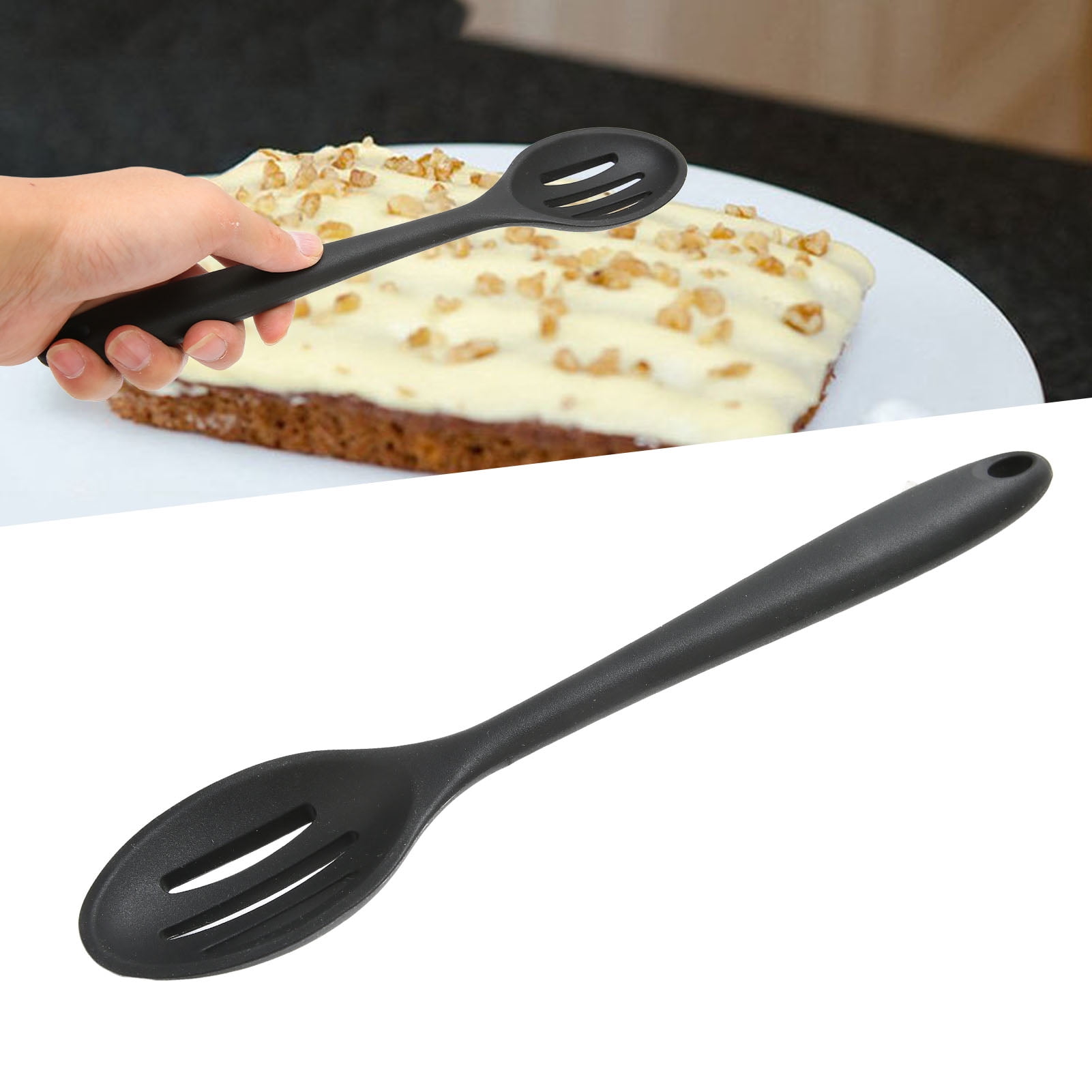 3Pcs Silicone Slotted Spoon, Kitchen Easy To Cleans Scratch Spoon Baby