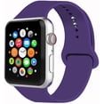 thumbnail image 1 of 3Pcs Silicone Sport Replacement Watch Band for 42/44mm Apple Watch Series 1 2 3 4 5 6 Nike (1x Sm-Med & 1x Med-Lg Size Bands) - Purple, 1 of 4
