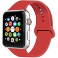 thumbnail image 1 of 3Pcs Silicone Sport Replacement Watch Band for 42/44mm Apple Watch Series 1 2 3 4 5 6 SE Nike (1x Sm-Med & 1x Med-Lg Size Bands) - Red, 1 of 4