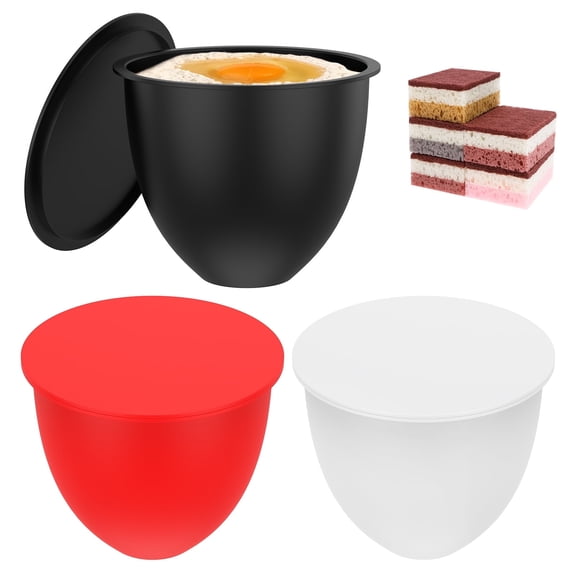 3Pcs Silicone Stand Mixer Bowl Liners for Tilt Head 5 Qt Mixers Silicone Bowl Insert Dishwasher and Microwave Safe with 5PCS Sponge Wipes for Kitchen