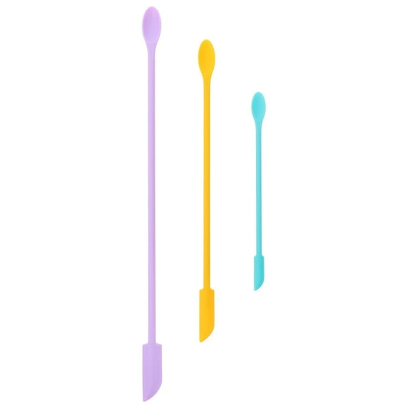 3Pcs Silicone Stir Sticks Silicone Epoxy Brush Silicone Scraper Brush Silicone Pastry Brush Silicone Brush Stirring Spoon Applicator Brush