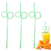 3Pcs Silly Straws for Kids &Adults,Reusable Plastic Loop Curly Crazy Drinking Straws for Classroom Activities Valentines Day - Style 3