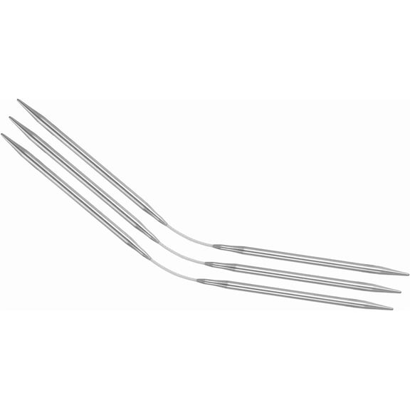 3Pcs Size US 8 (5mm) Double-Pointed Flexible Knitting Needles 9 Inch(23cm) Stainless Steel Needle for Handmade Projects DIY Knitting