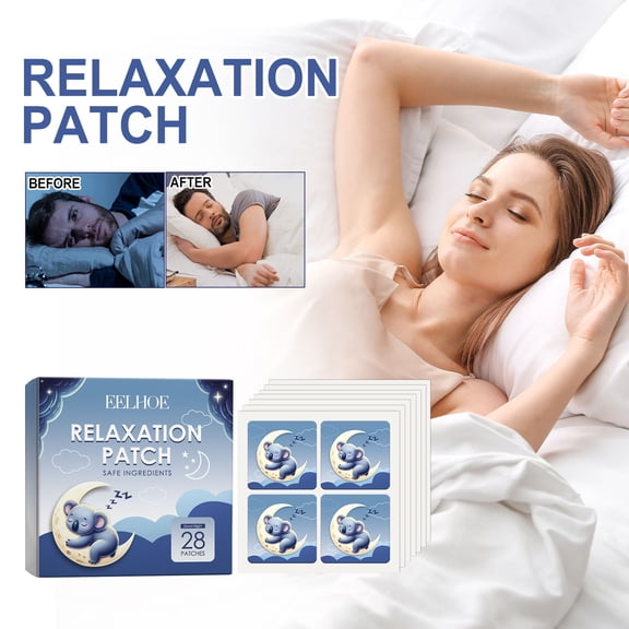 3Pcs Sleep Support Patch, Yannianjz Sleep Support Patch, Natural Ingredients for Faster Sleep, Longer Sleep Retention, Morning Sickness Relief, 28 Pcs Sleep Aid Patches for Adults andKids, Non-Woven