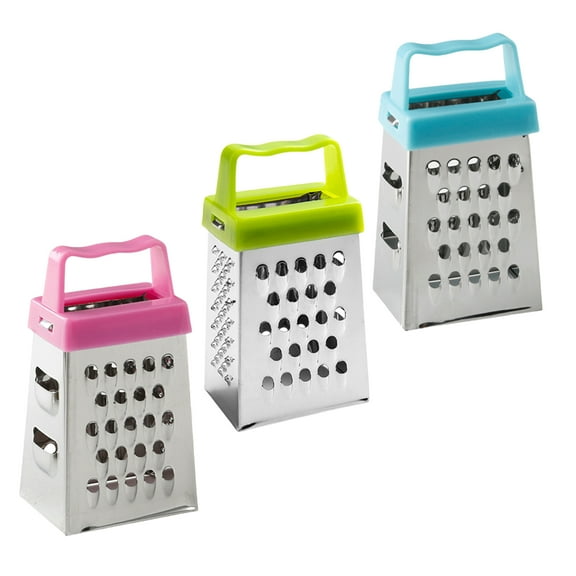 3Pcs Small Cheese Grater Set Multifunctional Stainless Steel Square Graters for Vegetables Chocolate and More