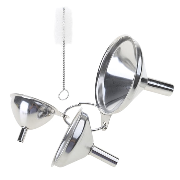 3Pcs Small Funnel Stainless Steel Kitchen Funnel Set for Filling Bottles