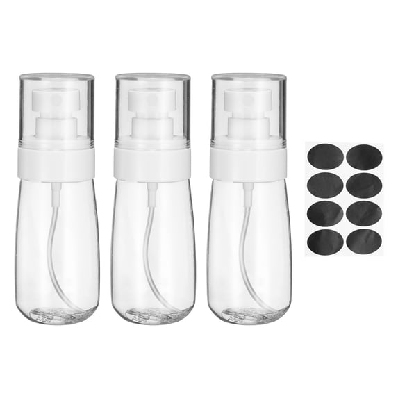 3Pcs Small Spray Bottles, 60ml/2 oz Travel Size Spray Bottle Fine Mist with Labels (Clear)
