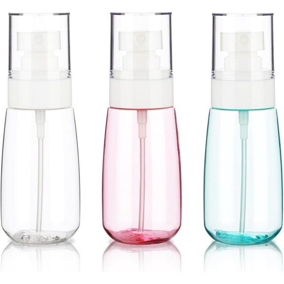 3Pcs Small Spray Bottles, Empty Cosmetic Refillable Travel Containers, Plastic Hair Spray Bottle Sprayer for Perfume Skincare Makeup Lotion, Multicolor
