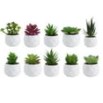 thumbnail image 1 of 3Pcs Small Succulents Artificial Plants with White Ceramic Pot Cute Mini Fake Potted Plants Decor for Modern Home （Random Color）, 1 of 4