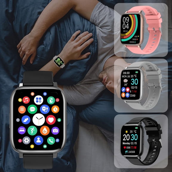 3Pcs Smartwatch under $5! Yrmaups Full Screen Fitness Smart Watch Bluetooth Watch, Multiple Sports Modes Remote Control Camera, Smartwatch for iOS and Android