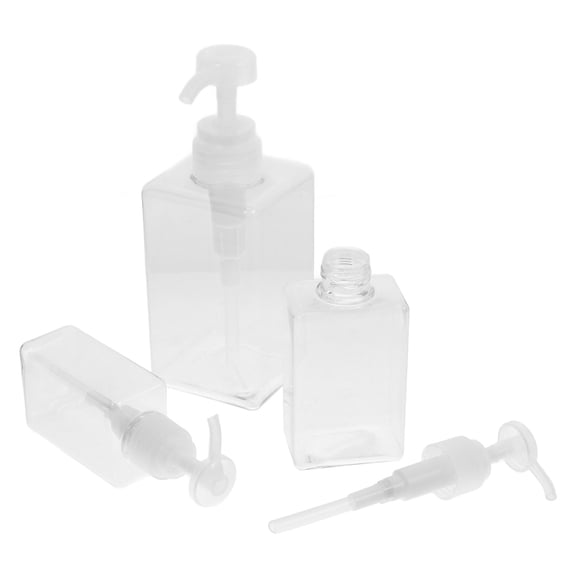 Durable 3Pcs Soap Dispenser Set for Storage Transparent PETG Material Lightweight and Portable