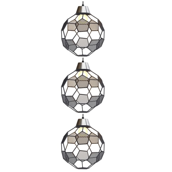 YEAHIBABY Hollow Out Lampshade Stainless Steel Pendant Lamp Cover 3Pcs