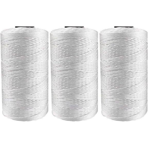 3Pcs Soft Cord Nylon Yarn, Ice Linen Silk Hand Knitting Light Body Yarn Summer Sun Hat Yarn Craft Yarn for Crocheting for DIY Summer Shoes Bags Cushions Cell Phone Bags 3.53ounces/Roll