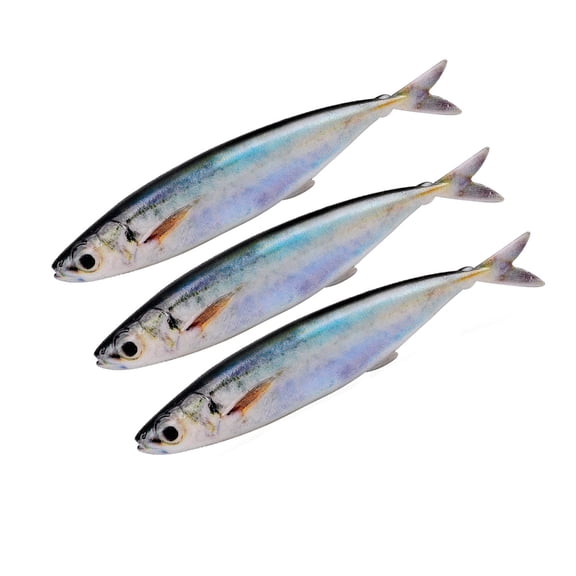 3Pcs Soft Lures Baits Floating Lures Mackerel Swimbaits Fishing Tackle Lures Artificial Fishing Baits Easy to Use