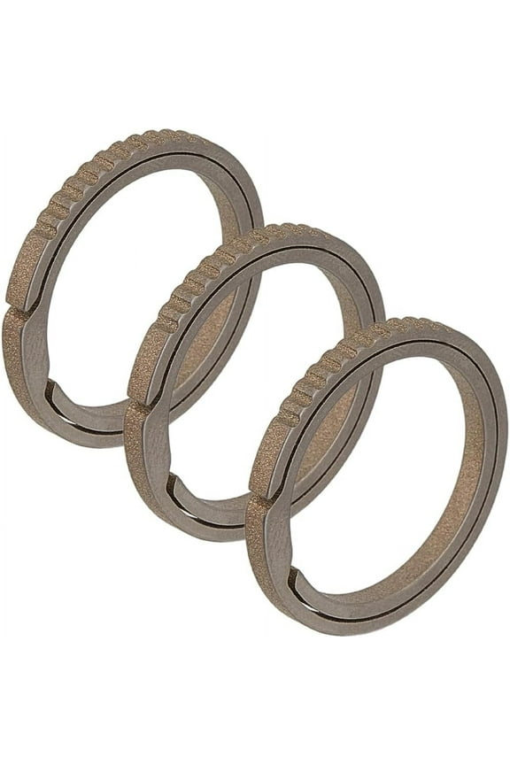 3Pcs Split Key Rings Titanium Alloy Keychain Rings Metal Black O Ring for Key Chain Heavy Duty Home Car Office Key White 1set