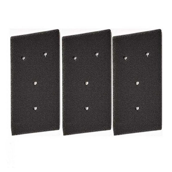 3Pcs Sponge Filters Compatible with Condenser Dryers 481010716911 Sponge Filters 4 Holes Filters (9.05 x 4.52inch, Black)