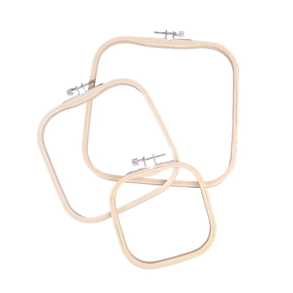 3Pcs Square Embroidery Frame for Needlework Stitching, Embroidery Hoop Stitching Hoop Embroidery Display Frame
