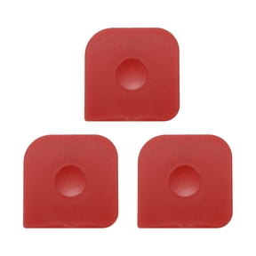 3Pcs Square Pan Scraper, 2.4x1.4Inch Plastic Kitchen Pot Scrubber, Non Scratch Cleaner Pad for Clean Pan Pot Skillet Grill Grease Non Stick Pans Cutting Dough Cooking, Red