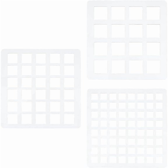3Pcs Square Swatching Template Stencil 5.9x5.9inch Acrylic Drawing Stencils Paint Stencils