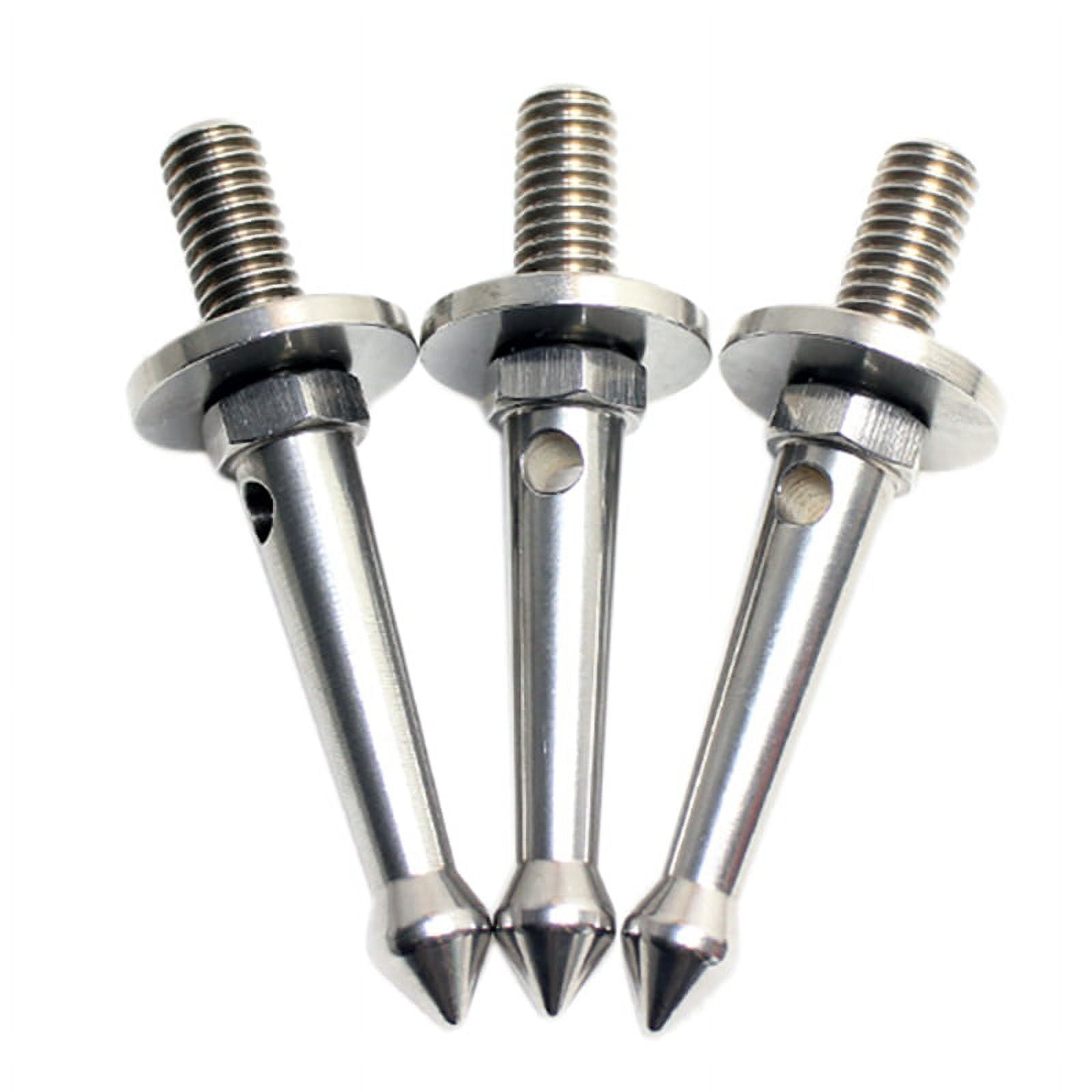 3Pcs Stainless 3/8 Inch Tripod Foot Spikes for Softer Looser Terrain