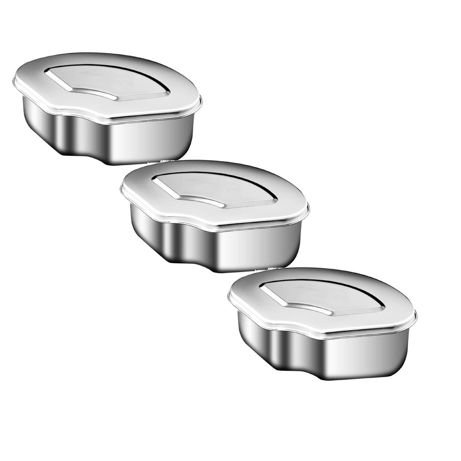 Stackable Stainless Container 3Pcs Stainless Steamer Box Tray Set,Kitchen Tools,Divided Food Prep ...