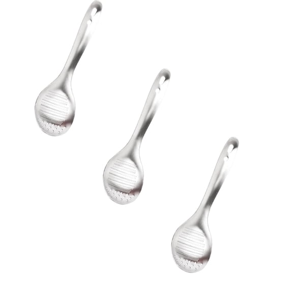 3Pcs Stainless Steel Ground Ginger Garlic Crusher Grater Mill Mud Grinding Kitchen Tool Kitchen Practical Spoon Grinding Tools, Stainless Steel Spoon