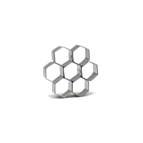 3Pcs Stainless Steel Honeycomb Cutting Die, Fufafayo Mini Hexagon Cookie Cutter, Stainless Steel Honeycomb Cutting Die for Baking Pastry Fondant, Kitchen Baking Gadget for Household Cooking, Unique