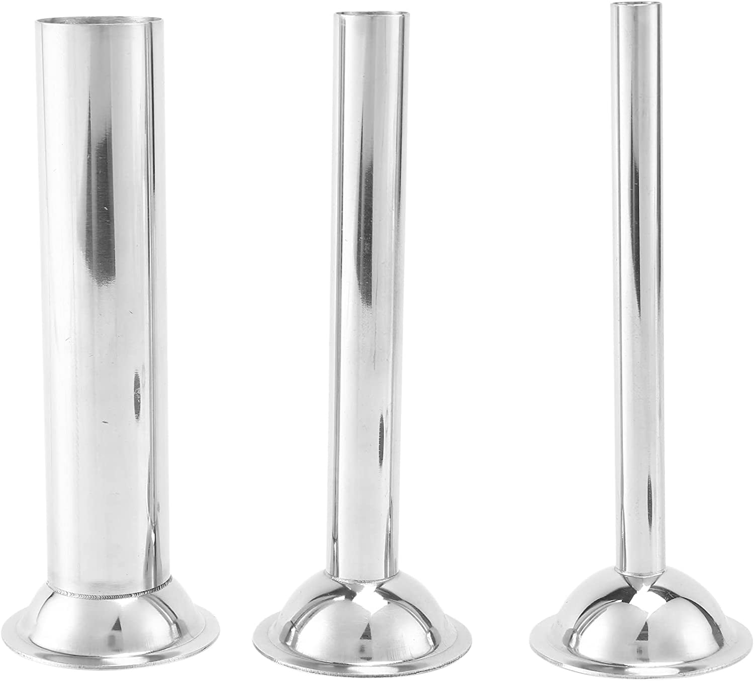4-Piece Stainless Steel Sausage Stuffer Tubes – Filler Nozzles For Meat Grinder, Homemade Sausage Making-622417