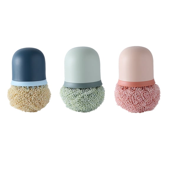 3Pcs Stainless Steel Scouring Balls Biodegradable Cleaning Scrubbers Set