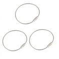 thumbnail image 1 of 3Pcs Stainless Steel Screw Locking Wire Keychain Cable Key Rings Outdoor Accessory, 1 of 6