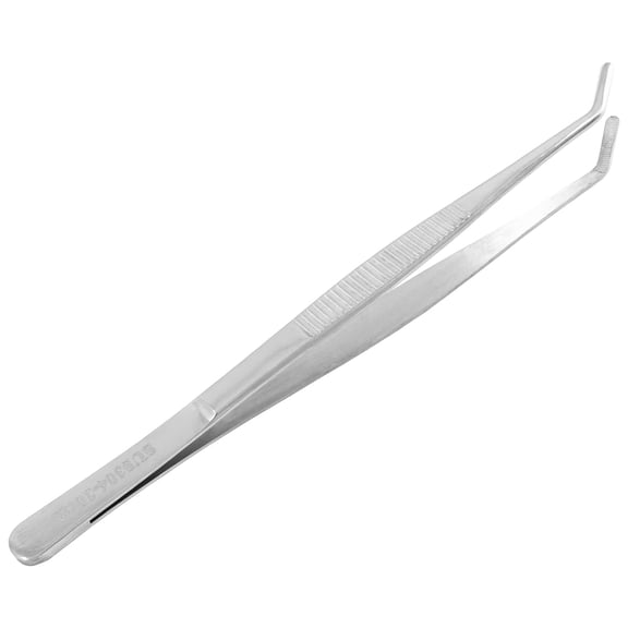3Pcs Stainless Steel Tweezer Set (8" 10" 12") | Long Tweezers, Precision Serrated Straight Tips, Non-slip, For Cooking, Repairing, Medical, Garden