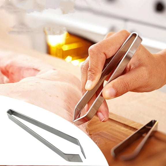 3Pcs Stainless Steel Tweezers! sdhkgrrt Hair Remover Clip Tool, Kitchen Tweezers for Food Serving and Plating, Multifunctional Removal Tools for Home Cooking BBQ Grill Prep