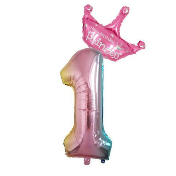 3Pcs Standard Product! Cagogo Birthday Party Decorations, 100Cm Large Number Foil Balloons For Anniversary And Celebration, Reusable Gradual Color Aluminum Film Balloons For Adults AndKids