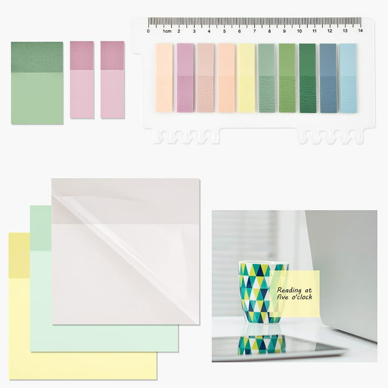 3Pcs Sticky Notes Flags, 10 Colours Page Marker Index Tabs, Arrow