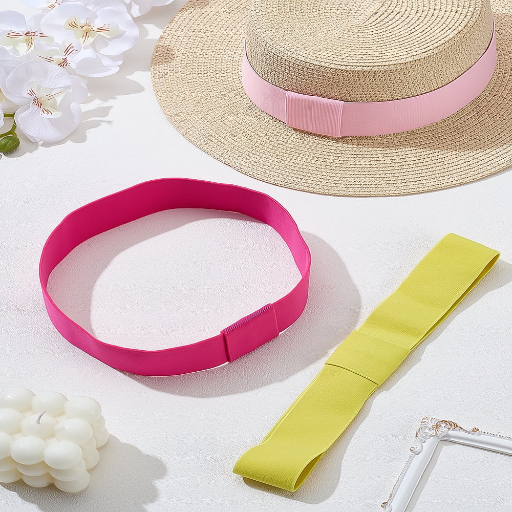 3Pcs Stretchable Hat Band Overlay Hat Band Mixed Color Ribbon Bands for ...