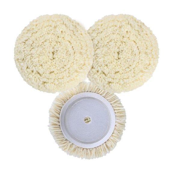 3Pcs Strong Wool Buffing Polishing Pad For Secure Paint Improvement On Vehicles