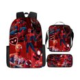 thumbnail image 1 of 3Pcs Large Capacity Spider Hero Bookbag Comic Pattern Teen Student Rucksack for School Travel Daypack with Heavy Duty Web Design Pattern, 1 of 6