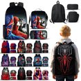 thumbnail image 1 of 3Pcs Superhero Heavy Duty Student Rucksack with Hero Spider Web Motif Large Capacity School Backpack Set for Teenagers Multi Pocket Travel Bookbag, 1 of 6
