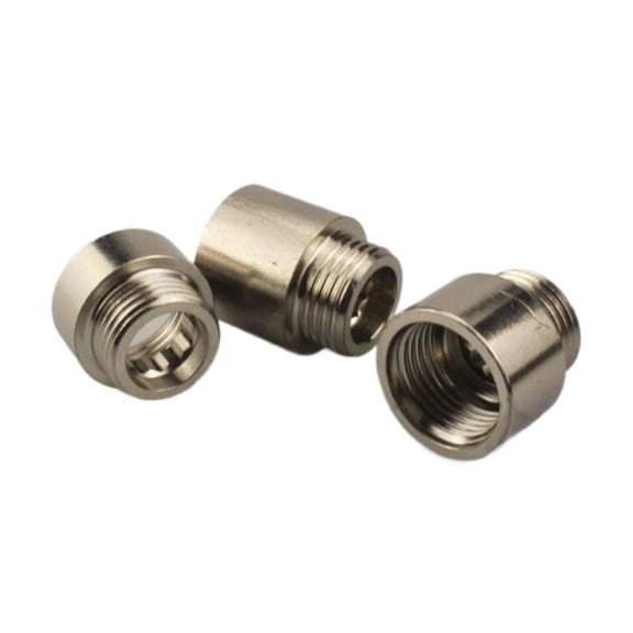 3Pcs Tap Extension Connector Internal External Thread Heavy Duty Stainless Steel Plumbing Temperature